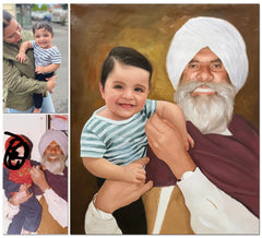 Handmade Custom Oil Portrait, Family Portrait Painting, Commissioned Canvas Art from Photo, Combine Photos & Customize Your Oil Painting