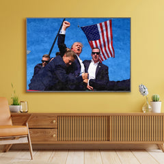 Fight! Fight! Fight! - Donald Trump, Hand-painted Oil Painting Artwork, World Famous Paintings