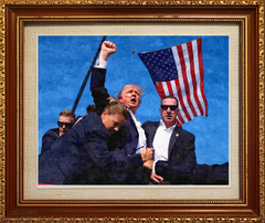 Fight! Fight! Fight! - Donald Trump, Hand-painted Oil Painting Artwork, World Famous Paintings