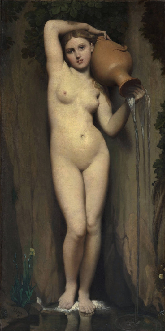 The Source Oil Painting Reproduction (Jean-Auguste-Dominique Ingres, 1856)