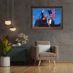 Fight! Fight! Fight! - Donald Trump, Hand-painted Oil Painting Artwork, World Famous Paintings