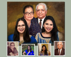 Handmade Custom Oil Portrait, Family Portrait Painting, Commissioned Canvas Art from Photo, Combine Photos & Customize Your Oil Painting