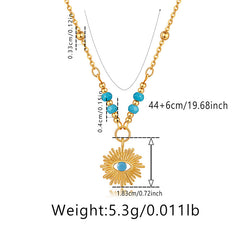 Winter 2024 New 18K Gold Evil Eye Necklace with Turquoise | A Fusion of Mystery and Protection