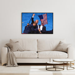 Fight! Fight! Fight! - Donald Trump, Hand-painted Oil Painting Artwork, World Famous Paintings