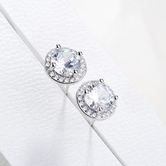 1 Carat Queen Halo Earring