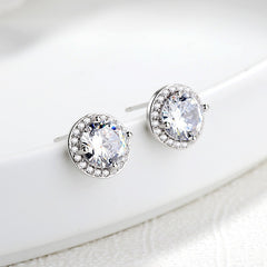 1 Carat Queen Halo Earring