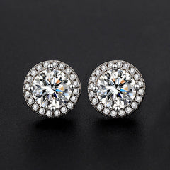 1 Carat Queen Halo Earring