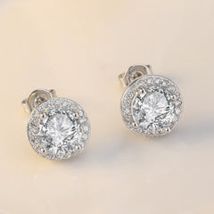 1 Carat Queen Halo Earring