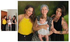 Handmade Custom Oil Portrait, Family Portrait Painting, Commissioned Canvas Art from Photo, Combine Photos & Customize Your Oil Painting