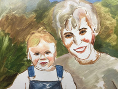 Custom Hand-Painted Oil Portraits, Family Portrait from Photo, Combine Photos, Personalized Gift, Commissioned Painting of Loved One