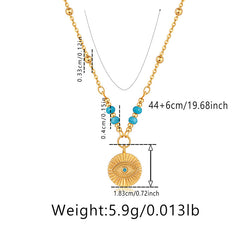 Winter 2024 New 18K Gold Evil Eye Necklace with Turquoise | A Fusion of Mystery and Protection