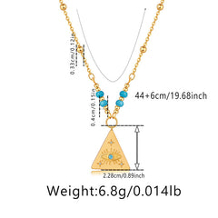 Winter 2024 New 18K Gold Evil Eye Necklace with Turquoise | A Fusion of Mystery and Protection