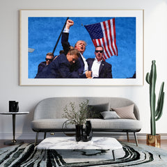 Fight! Fight! Fight! - Donald Trump, Hand-painted Oil Painting Artwork, World Famous Paintings