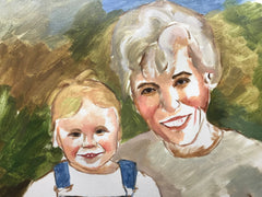 Custom Hand-Painted Oil Portraits, Family Portrait from Photo, Combine Photos, Personalized Gift, Commissioned Painting of Loved One