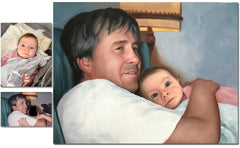 Handmade Custom Oil Portrait, Family Portrait Painting, Commissioned Canvas Art from Photo, Combine Photos & Customize Your Oil Painting