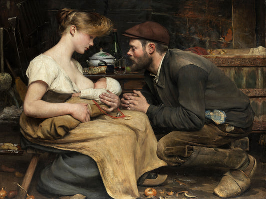 Parents' happiness Oil Painting Reproduction (Jean-Eugène Buland, 1903)