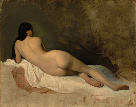 Study of a Reclining Nude Oil Painting Reproduction (Isidore Pils, 1841)